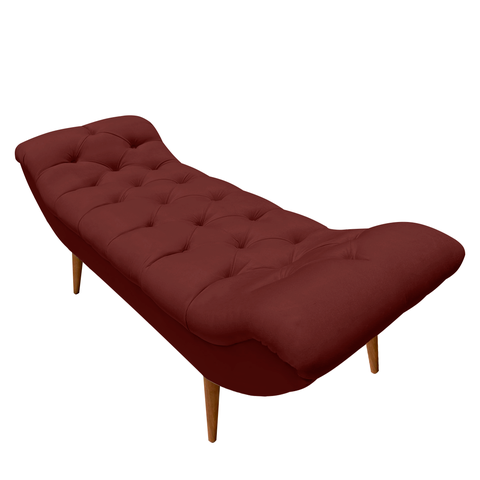 Recamier Sofá Calçadeira 1,6 M Realeza:suede Marsala