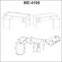 Ver imagem 4 de Mesa para Escritório Me4106 Amêndoa Tecnomobili
