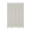 Ver imagem 7 de Guarda-roupa Infantil 122cm 4 Portas e 2 Gavetas Allegra Multimóveis Mp4443 Branco/off White Branco