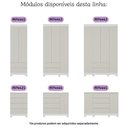 Ver imagem 6 de Guarda-roupa Infantil 122cm 4 Portas e 2 Gavetas Allegra Multimóveis Mp4443 Branco/off White Branco
