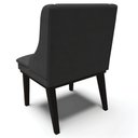 Ver imagem 6 de Kit 2 Cadeiras Decorativas Sala de Jantar Base Fixa de Madeira Firenze PU Preto Fosco G19 - Gran Bel