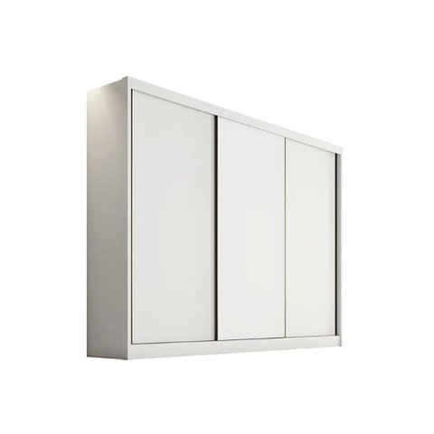 Guarda Roupa Solteiro 3 Portas e 8 Gavetas Sollo/logan Branco - Novo Horizonte