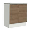 Ver imagem 1 de Balcão de Cozinha Madesa Stella 70 cm 2 Portas Branco/Rustic