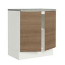 Ver imagem 4 de Balcão de Cozinha Madesa Stella 70 cm 2 Portas Branco/Rustic