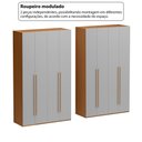 Ver imagem 6 de Guarda-Roupa Casal Modulado com 8 Portas e 6 Gavetas 275cm Multimóveis Crrui-GRP119 Madeirado/Cinza