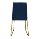 Ver imagem 6 de Kit 2 Cadeiras de Jantar Cozinha Industrial Lexa Veludo - Élpis Móveis - Azul Marinho - Dourada