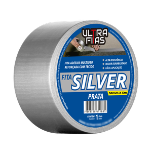 Fita Adesiva Multiuso Silver Tape 50 Mm X 05 Metros - Cinza