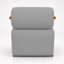 Ver imagem 4 de Kit 2 Poltronas Chloe Decorativas Orgânicas Bouclé Premium de Luxo Sala Quarto Recepção Encosto Rolo