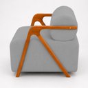 Ver imagem 2 de Kit 2 Poltronas Chloe Decorativas Orgânicas Bouclé Premium de Luxo Sala Quarto Recepção Encosto Rolo