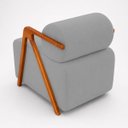 Ver imagem 3 de Kit 2 Poltronas Chloe Decorativas Orgânicas Bouclé Premium de Luxo Sala Quarto Recepção Encosto Rolo