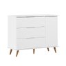 Quarto de Bebê Melinda 100% Mdf com Berço Americano Retrô Ana Branco e Colchão Prorelax - 6