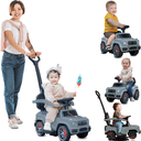 Ver imagem 2 de Carrinho Eletrico com Empurrador Bandeirante Jipe 4 em 1 6v Cinza