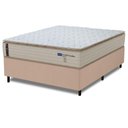 Ver imagem 1 de Cama Box King Probel Molas Ensacadas Pillow Top 193x203x68cm Guarda Costas Genova Branco/bege Branco