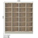 Ver imagem 4 de Cristaleira 200cm 4 Portas com LED e Vidro Reflecta Temperado 100% MDF Fineze Bege/Areia HP