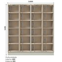 Ver imagem 4 de Cristaleira 200cm 4 Portas com LED e Vidro Reflecta Temperado 100% MDF Fizneze Bege/Areia HP