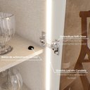 Ver imagem 7 de Cristaleira 200cm 4 Portas com LED e Vidro Reflecta Temperado 100% MDF Fineze Bege/Areia HP