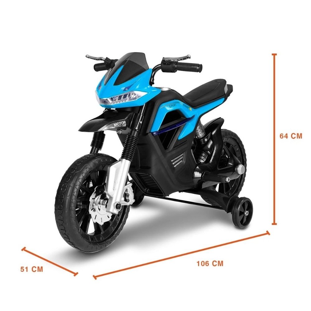 Mini Moto Infantil Big Trail 6v Azul - Belfix - 2