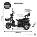 Ver mais imagens de Triciclo Elétrico - Smart Pam - 800w Lithium - Preto - Plug And Move