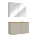 Ver imagem 2 de Conjunto de Banheiro 65cm x 110cm Nature Bege/Panna/Carvalho