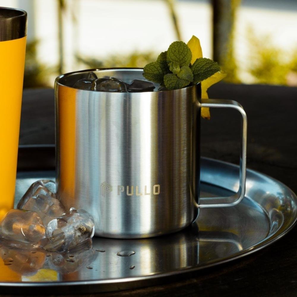 Caneca Térmica Pullo Mug 500ml Inox, Cor: Prata