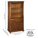 Ver imagem 4 de Estante Sevilha com 1 Gaveta e 2 Portas Pés Torneados Meyer Móveis - Imbuia Glazer