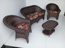 Ver imagem 3 de Cadeiras Área Externa Jardim Varanda Conjunto 4 Peças Fibra Sintética Tratamento Uv