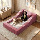 Ver imagem 6 de Cama Montessoriana Infantil Noah 100% Espuma com Colchão Bouclê Rosa - Desk Design