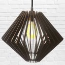 Ver imagem 2 de Luminária Teto tipo Pendente SAFIRA MDF - Completa - Cor: Preta