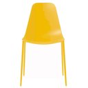 Ver imagem 3 de Kit 6 Cadeiras Miami Abi Fratini Polipropileno Cor Amarelo Base em Aço com Pintura Epóxi Amarelo
