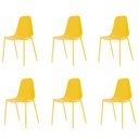 Ver imagem 1 de Kit 6 Cadeiras Miami Abi Fratini Polipropileno Cor Amarelo Base em Aço com Pintura Epóxi Amarelo