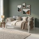 Ver imagem 7 de Sofá Cama com Colchão Solteiro Madeira Maciça Reforçada Branco Repleta