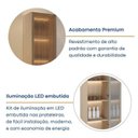 Ver imagem 6 de Cristaleira Suspensa 1 Porta Vidro Reflecta e Iluminação LED 100% MDF Galiano Grann Astro Foscarini