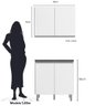 Cozinha Modulada Evidence 2 Peças 80cm com Tampo Poliman Móveis - 4