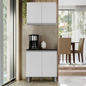 Cozinha Modulada Evidence 2 Peças 80cm com Tampo Poliman Móveis