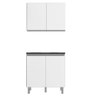 Cozinha Modulada Evidence 2 Peças 80cm com Tampo Poliman Móveis - 2