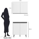 Ver imagem 5 de Cozinha Modulada Evidence 2 Peças 80cm com Tampo Poliman Móveis