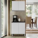Ver imagem 2 de Cozinha Modulada Evidence 2 Peças 80cm com Tampo Poliman Móveis