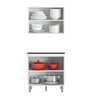 Cozinha Modulada Evidence 2 Peças 80cm com Tampo Poliman Móveis - 3