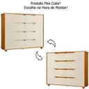 Ver imagem 2 de Cômoda Grande 8 Gavetas Doble Flex Cinamomo Off White
