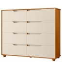 Ver imagem 4 de Cômoda Grande 8 Gavetas Doble Flex Cinamomo Off White