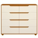 Ver imagem 6 de Cômoda Grande 8 Gavetas Doble Flex Cinamomo Off White
