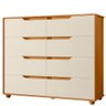 Cômoda Grande 8 Gavetas Doble Flex Cinamomo Off White - 1