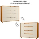 Ver imagem 3 de Cômoda Grande 8 Gavetas Doble Flex Cinamomo Off White