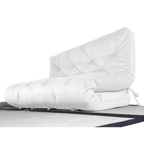 Colchão Futon King Dobrável Sofa Cama Acquablock Branco Off