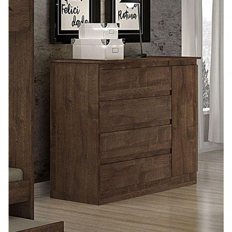 Cômoda para Quarto com Sapateira 4 Gavetas - 045-canion - Star Móveis