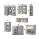 Ver imagem 2 de Cozinha Modulada Completa Americana 16 Peças (6aéreos+5balcões+1paneleiro+4complementos) C5p38