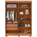 Ver imagem 4 de Guarda Roupa Solteiro 154cm com 4 Portas Brasid Freijó/off C01 - Mpozenato