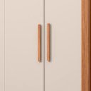 Ver imagem 5 de Guarda Roupa Solteiro 154cm com 4 Portas Brasid Freijó/off C01 - Mpozenato