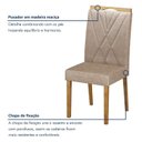 Ver imagem 6 de Kit de 8 Cadeiras para Sala de Jantar Pés em Madeira Maciça Lara Bege/Cinamomo/Linho