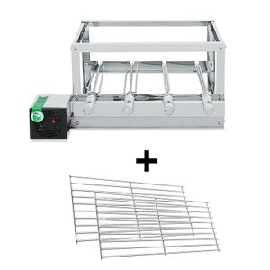 Churrasqueira Giratória Artinox Grill Linha ECO com 4 Espetos, 2 andares e 1 Motor Bivolt do Lado Es